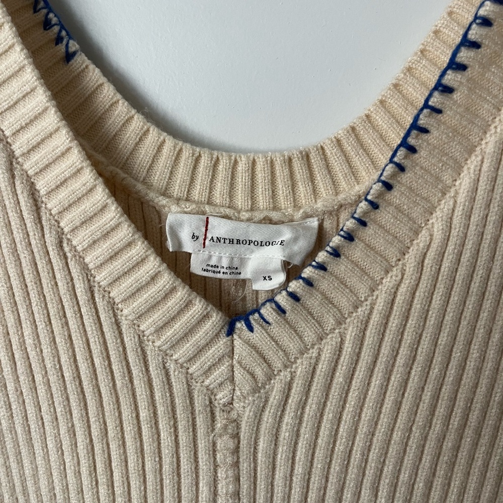 Anthropologie Cream Sweater Tank
